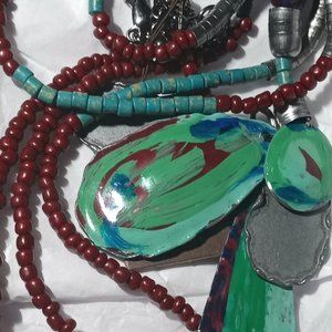 TresKa Long Artisan Made Necklace NWT